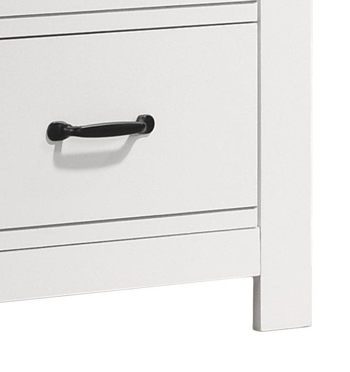 Willow & Hearth Cassini 21.5"W White 2-Drawer Nightstand Bedside Table