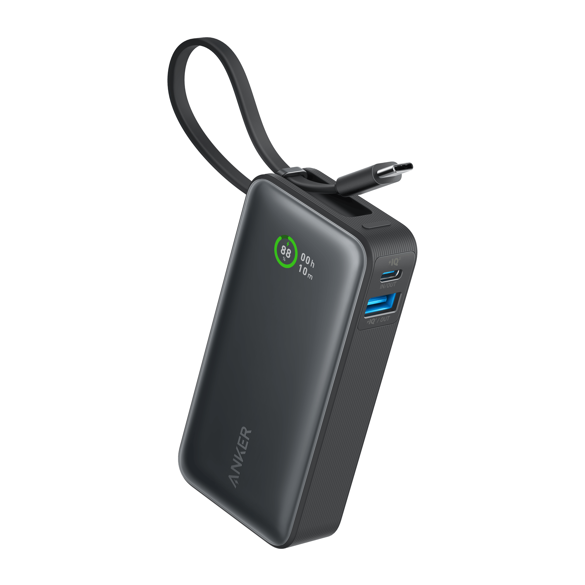 Anker Nano Power Bank (30W, Built-In USB-C Cable)