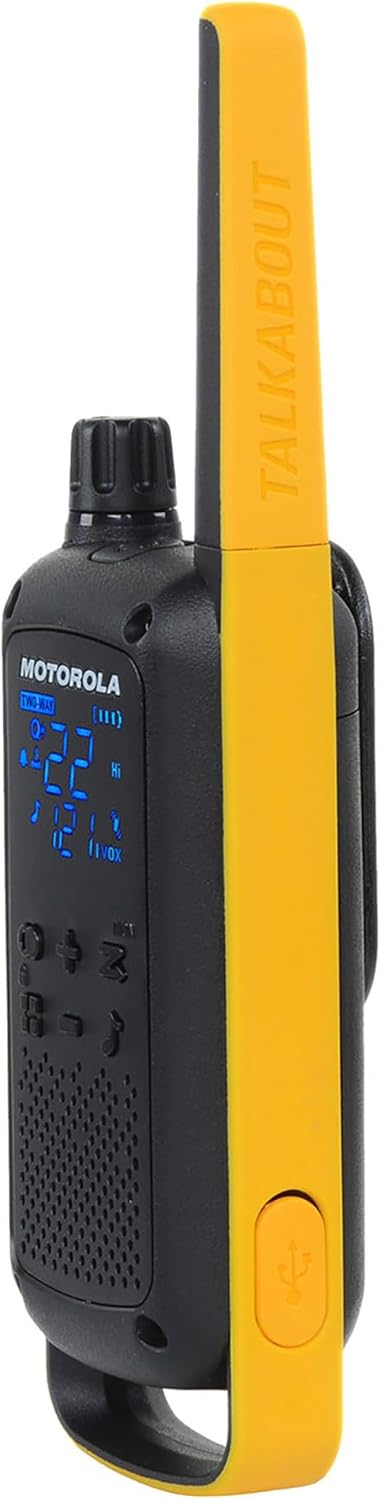 Motorola Solutions Rechargeable Two-Way Radios, Dual Pack, Black/Yellow