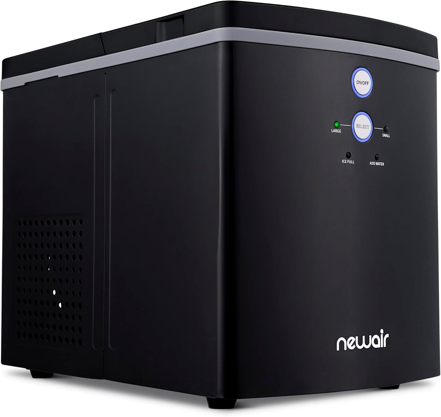 Newair Portable Ice Maker with 2 Ice Sizes, 33 lbs of Ice a Day, Black - Certified Refurbished