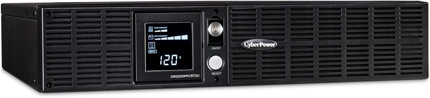 CyberPower PFC Sinewave UPS System, 2000VA/1540W, 8 Outlets, AVR, 2U Rack/Tower - Certified Refurbished