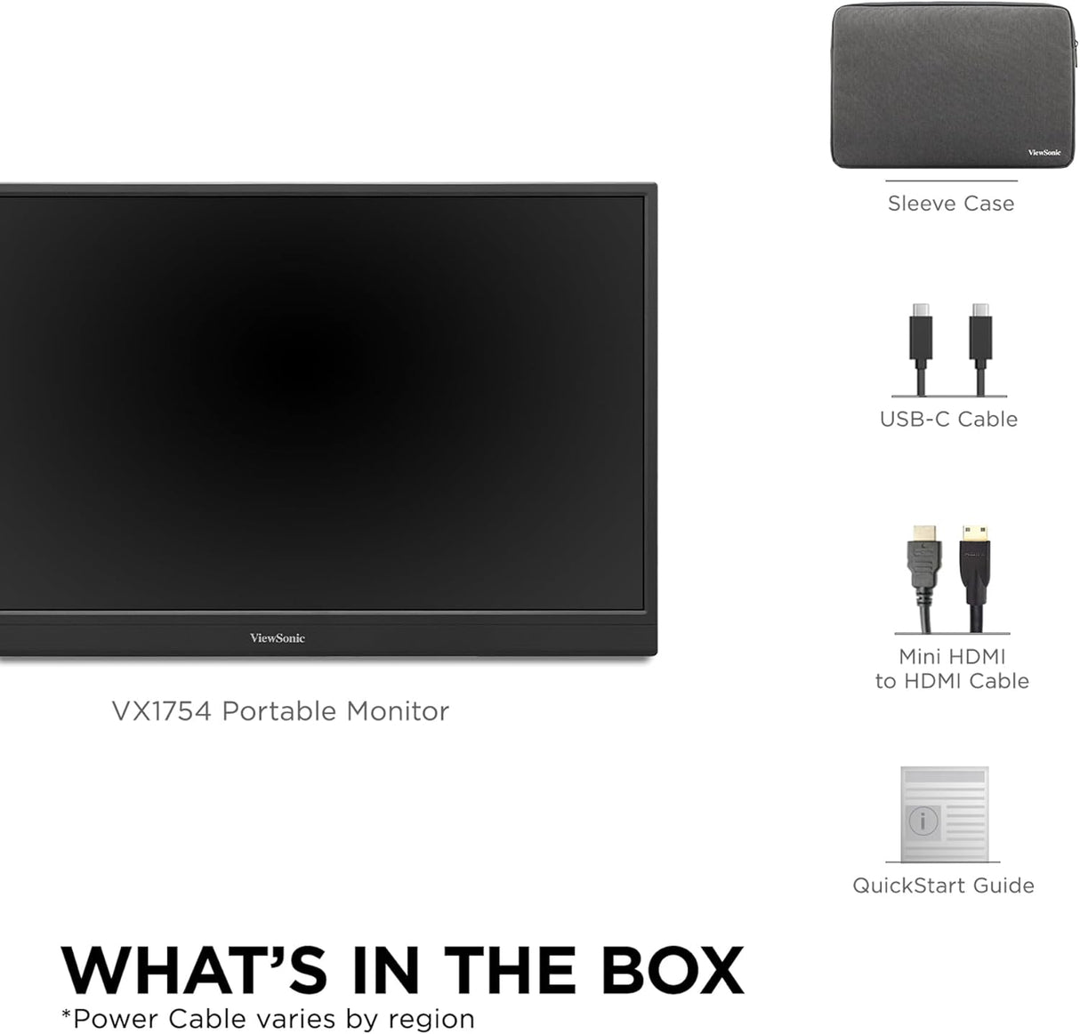ViewSonic 17 Inch 1080p IPS Portable Gaming Monitor with 144Hz, AMD FreeSync,2 Way Powered 60W USB C, Mini HDMI - Certified Refurbished