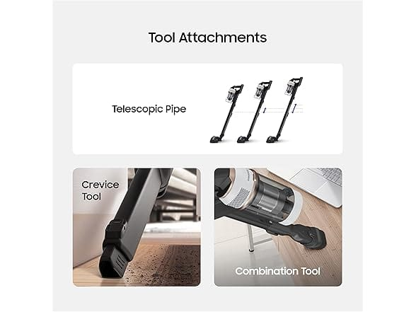 Samsung Bespoke Jet™ Cordless Stick Vacuum with All-in-One Clean Station, Misty White