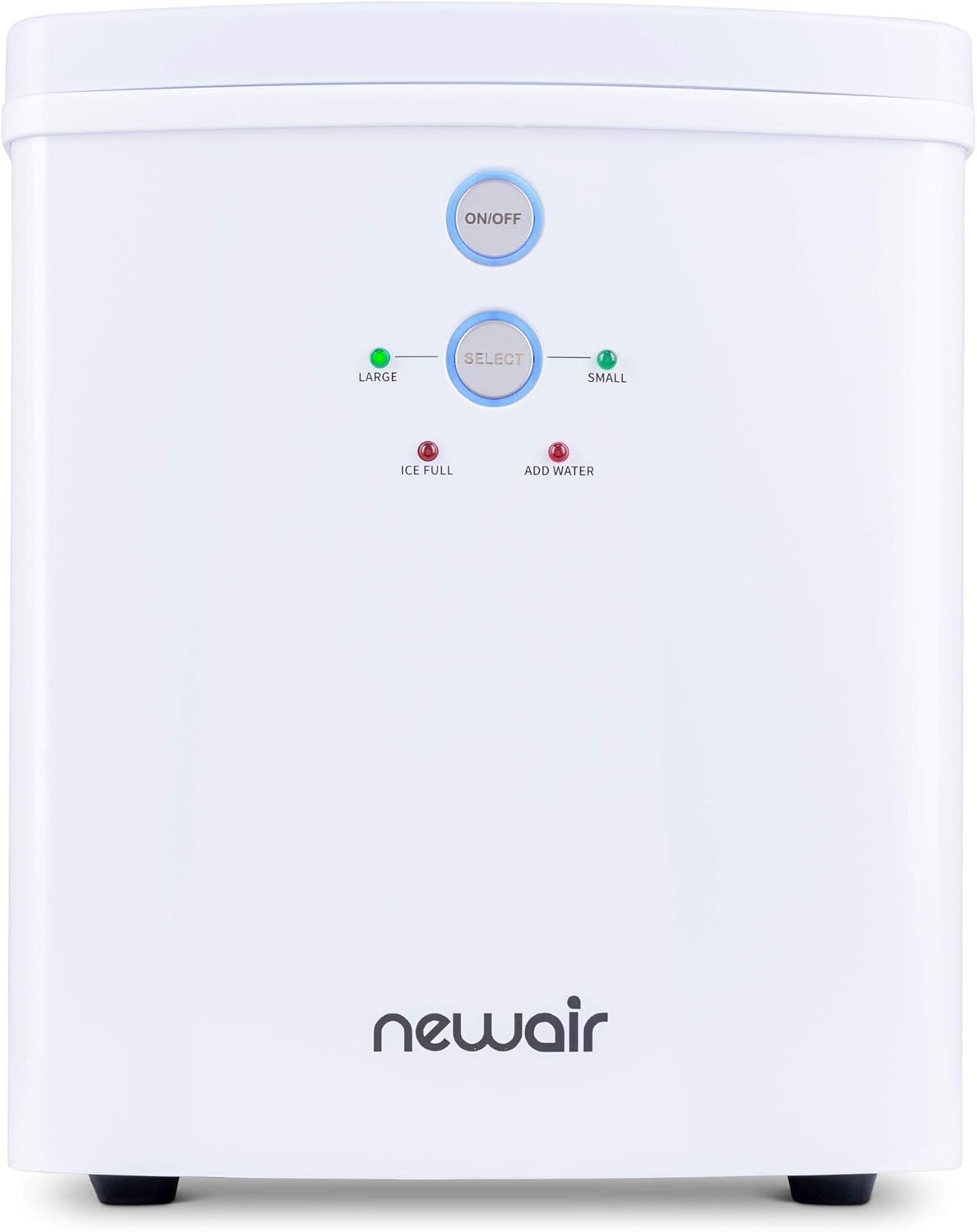 Newair Portable Ice Maker with 2 Ice Sizes, 33 lbs of Ice a Day, White - Certified Refurbished