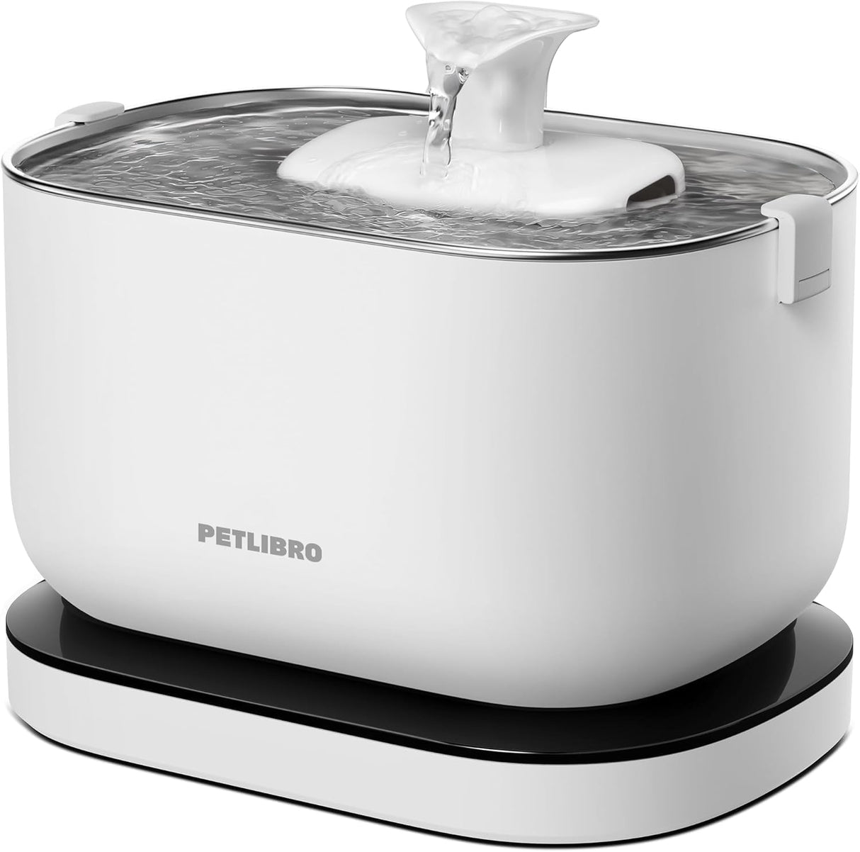 Petlibro Cordless Cat Water Fountain, Battery Operated, 2.5L/84oz Dockstream, White - Certified Refurbished