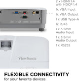 ViewSonic 4000 Lumens WXGA High Brightness Projector - Certified Refurbished