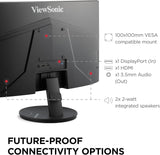 ViewSonic 24 Inch Full HD 1080p Frameless Curved Monitor - Certified Refurbished