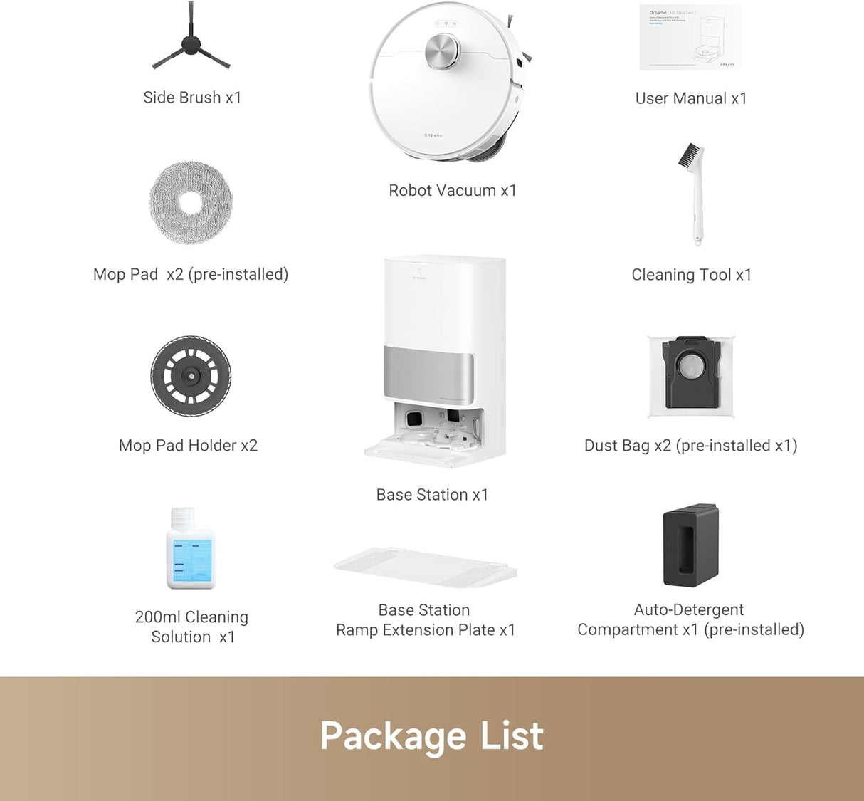 Dreame L10s Ultra Gen 2 Robot Vacuum and Mop, 10000Pa Suction, MopExtend Tech, All-in-One Base Station, 75 Days Auto-Empty, Mop Self-Wash and Dry