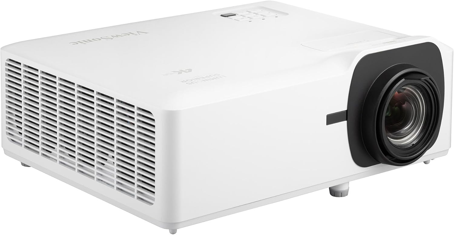 ViewSonic UHD 4K Laser Projector with 5500 Lumens, White - Certified Refurbished