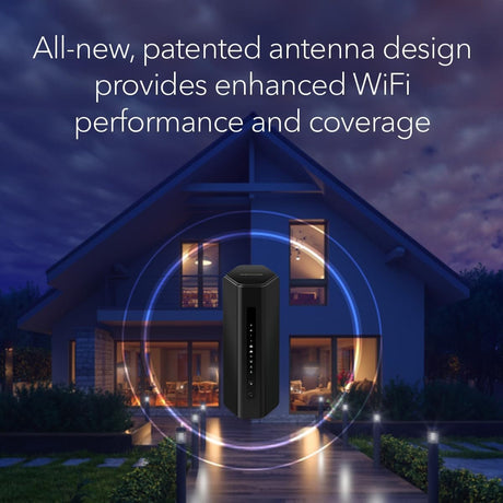 Netgear Nighthawk RS300 Tri-Band WiFi 7 Router, Wireless Speed Up to 9.3 Gbps, Covers Up to 2500 Sq. Ft., Black - Certified Refurbished
