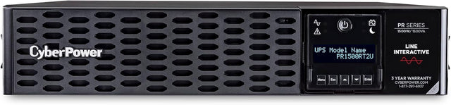 CyberPower Smart App Sinewave UPS System, 1500VA/1500W, 8 Outlets, 2U Rack/Tower, RMCARD205 Pre-Installed - Certified Refurbished