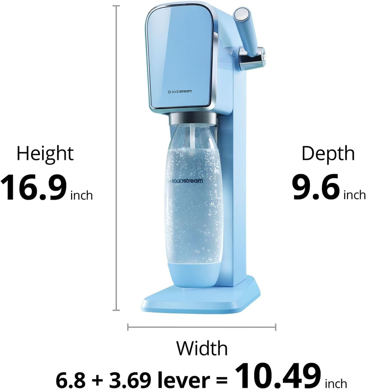 SodaStream ART Sparkling Water Maker Starter Kit, Misty Blue