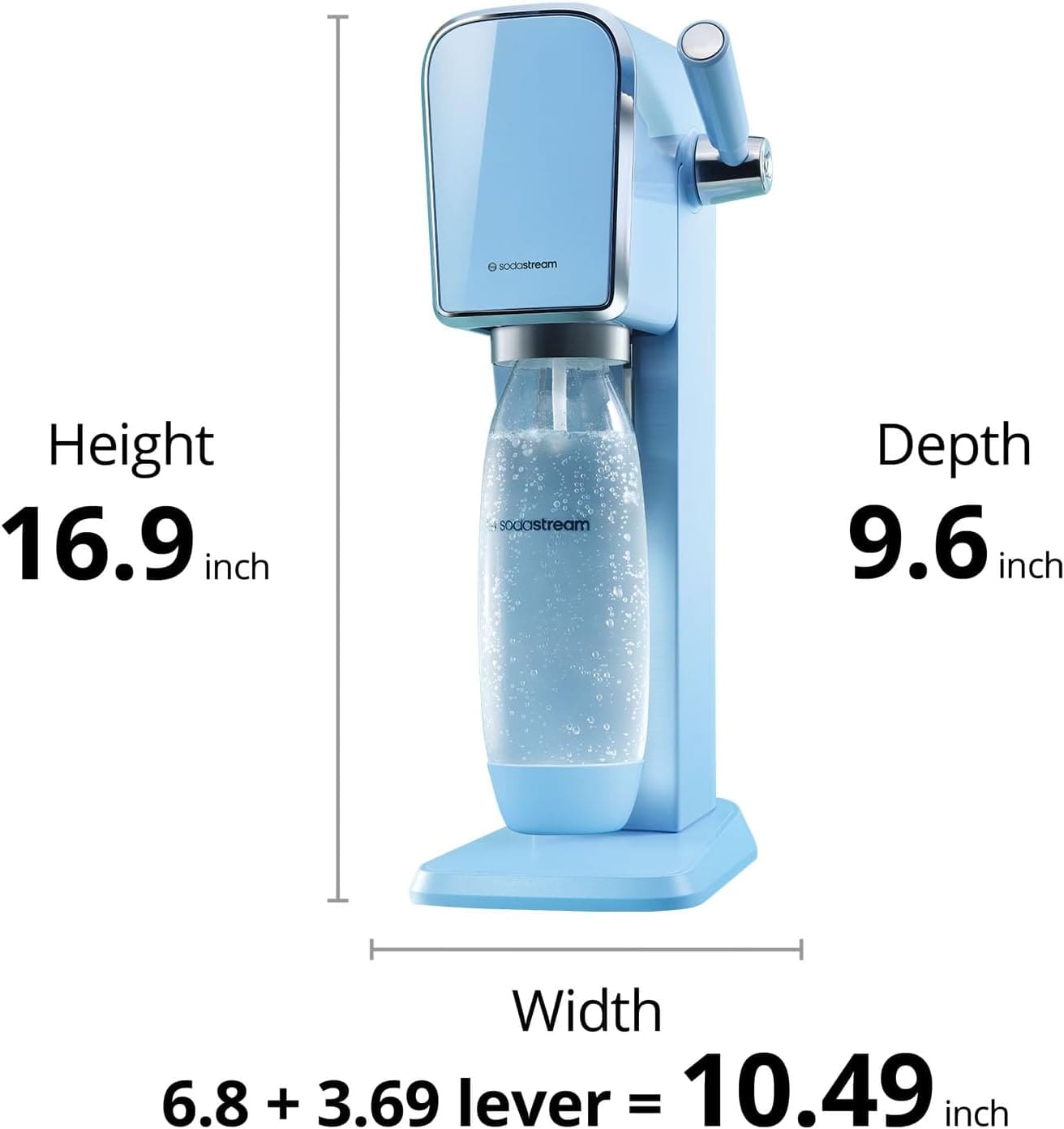 SodaStream ART Sparkling Water Maker Starter Kit, Misty Blue