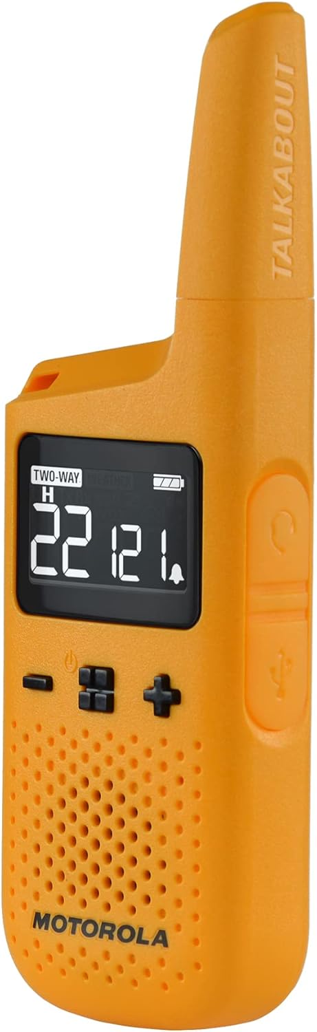 Motorola Solutions Talkabout Rechargeable 25-Mile Two-Way Radio, Yellow