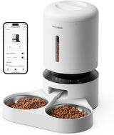 Petlibro 5G WiFi Automatic Pet Feeder for Two Cats or Dogs, 5L Food Dispenser with Low Food Sensor, White - Certified Refurbished