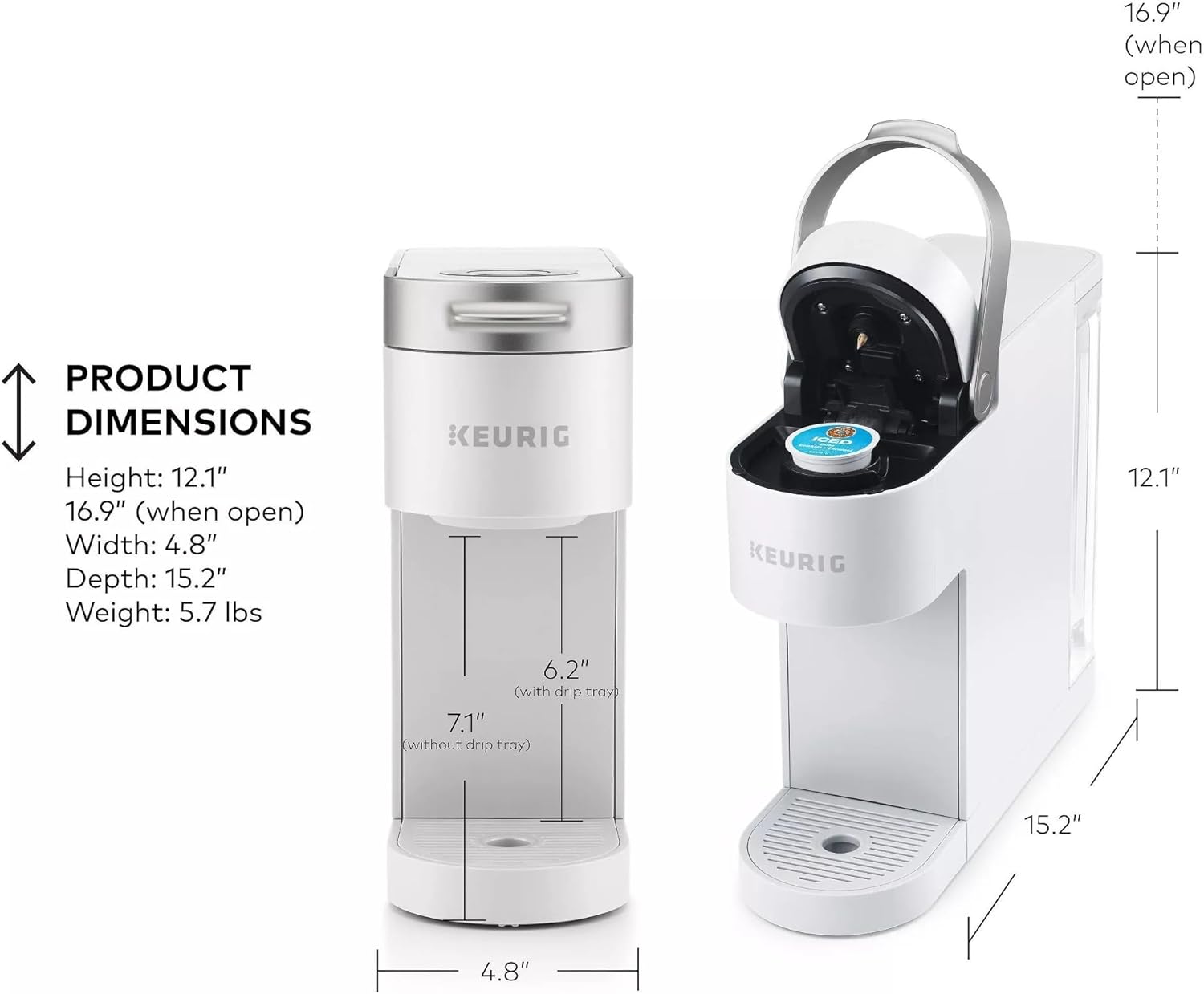 Keurig K-Iced Plus Single Serve Coffee Maker, White - Certified Refurbished