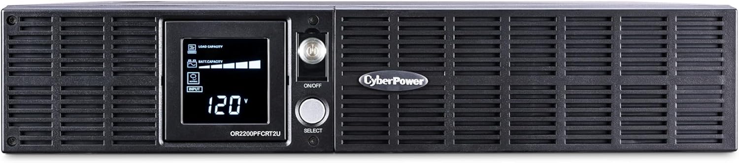 CyberPower PFC Sinewave UPS System, 2000VA/1540W, 8 Outlets, AVR, 2U Rack/Tower - Certified Refurbished
