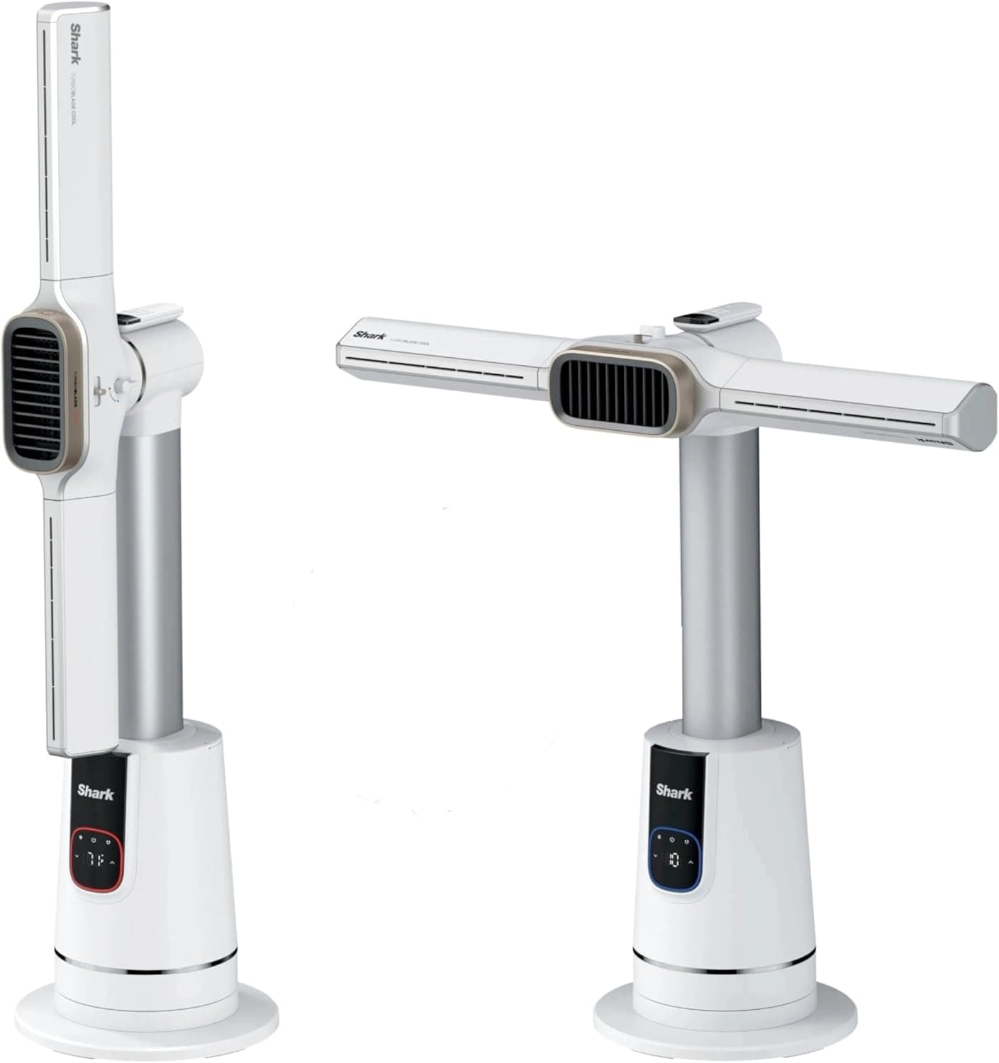 Shark TurboBlade Cool + Heat 2-in-1 Bladeless Tower Fan & Space Heater Year-Round Indoor Use, White - Certified Refurbished