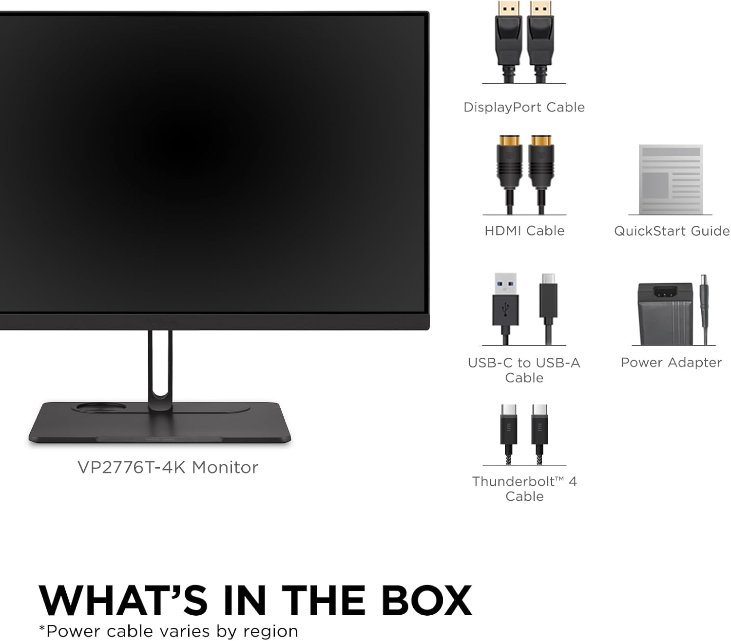 ViewSonic 27 Inch 4K UHD IPS Monitor with Advanced Ergonomics - Certified Refurbished