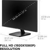 ViewSonic 27 Inch IPS 1080p Monitor with 120Hz, Eye Care, HDMI, DisplayPort, and VGA Inputs for Home and Office - Certified Refurbished