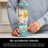 Ninja Blast Max Personal Cordless Blender for Smoothies, Blend, Ice Crush, 22 oz. Twist & Go Vessel, Sea Glass - Certified Refurbished