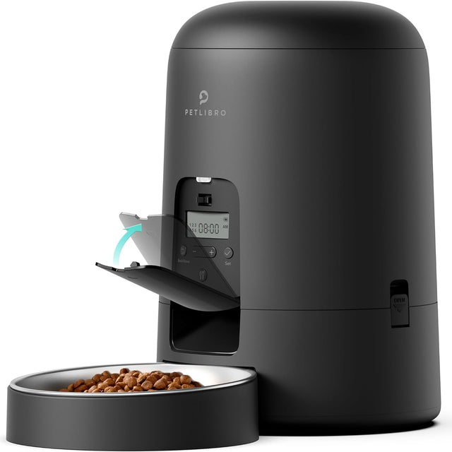 Petlibro Air Automatic Pet Feeder, 2L, Battery-Operated, 180-Day Battery Life, Black - Certified Refurbished