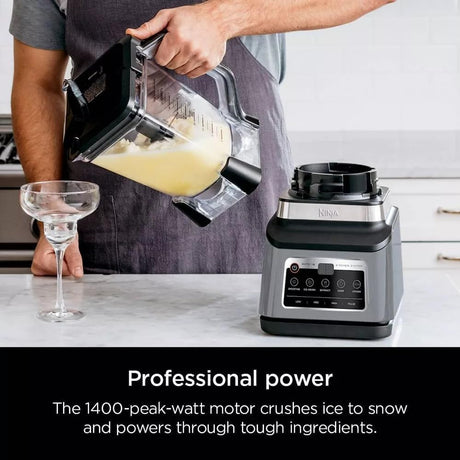 Ninja Professional Plus Kitchen Blender System and 8-Cup Food Processor with Auto-iQ, Black - Certified Refurbished