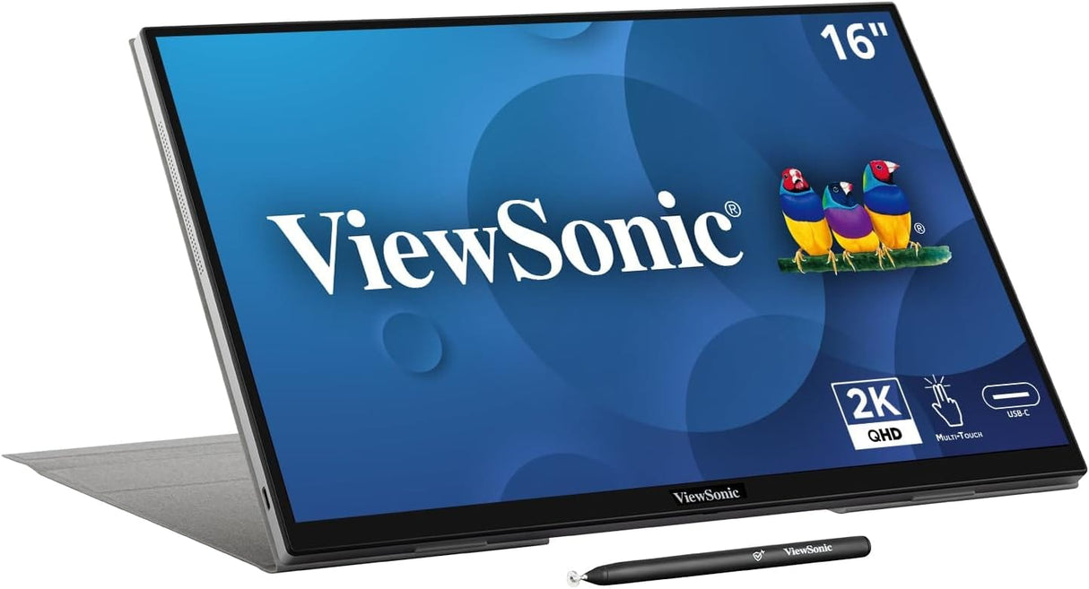 ViewSonic 16" WQXGA 1600p IPS Touchscreen Portable Monitor, 60 Hz, Black - Certified Refurbished