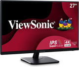 ViewSonic 27" IPS 4K Monitor with Ultra-Thin Bezels, 60 Hz, Black - Certified Refurbished