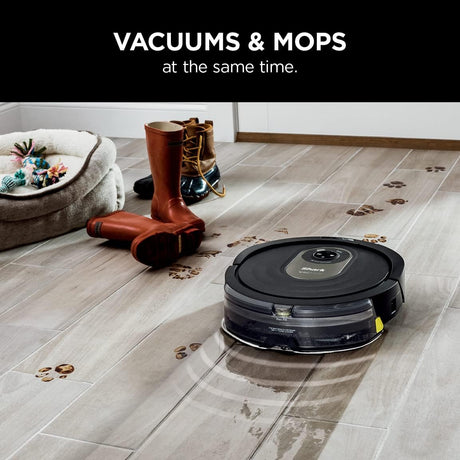 Shark 2-in-1 Robot Vacuum and Mop with Self-Cleaning Brushroll, Black - Open Box