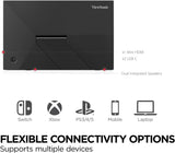 ViewSonic 16 Inch 1080p FHD IPS Portable Monitor with Eye Care, Built-in Stand, USB C, Mini HDMI - Certified Refurbished