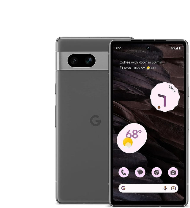Google Pixel 7a Unlocked Android Smartphone, 128GB, Wide-Angle Camera, 24-Hour Battery, Tensor G2, Charcoal