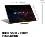 ViewSonic 16" WQXGA 1600p IPS Touchscreen Portable Monitor, 60 Hz, Black - Certified Refurbished