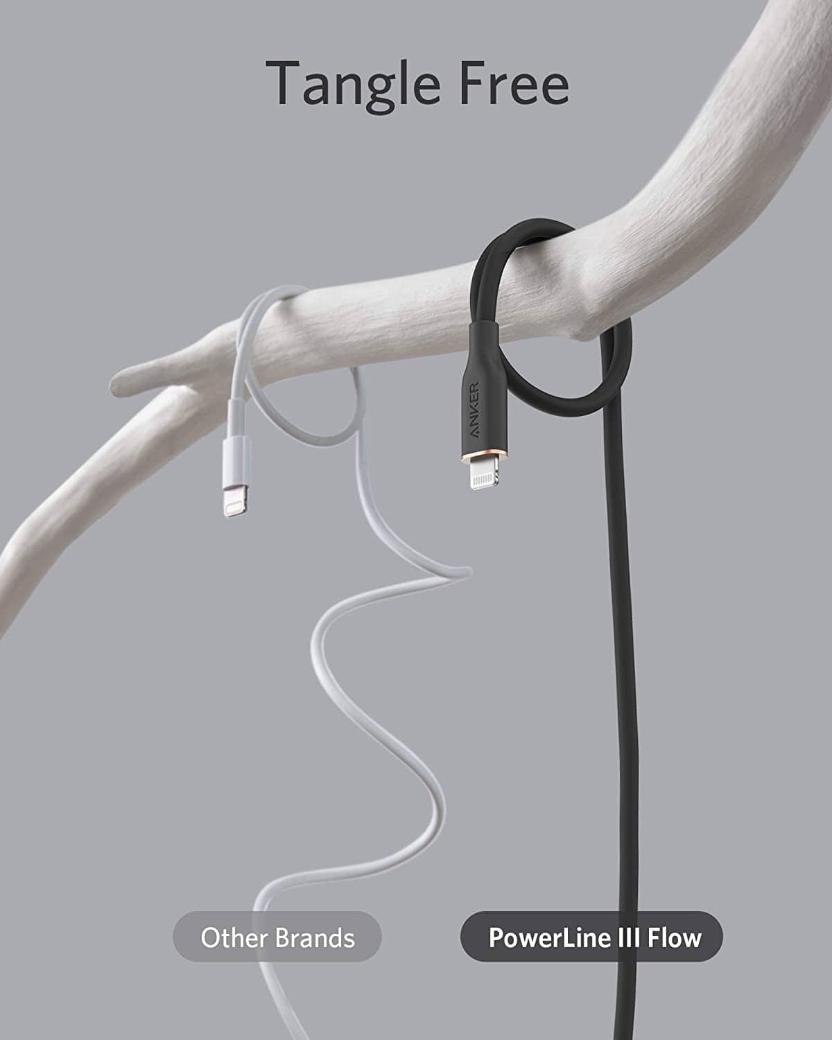 Anker <b>641</b> USB-C to Lightning Cable (Flow, 3 ft Silicone)