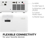 ViewSonic 5000 Lumens 1080p Laser Projector, White - Certified Refurbished