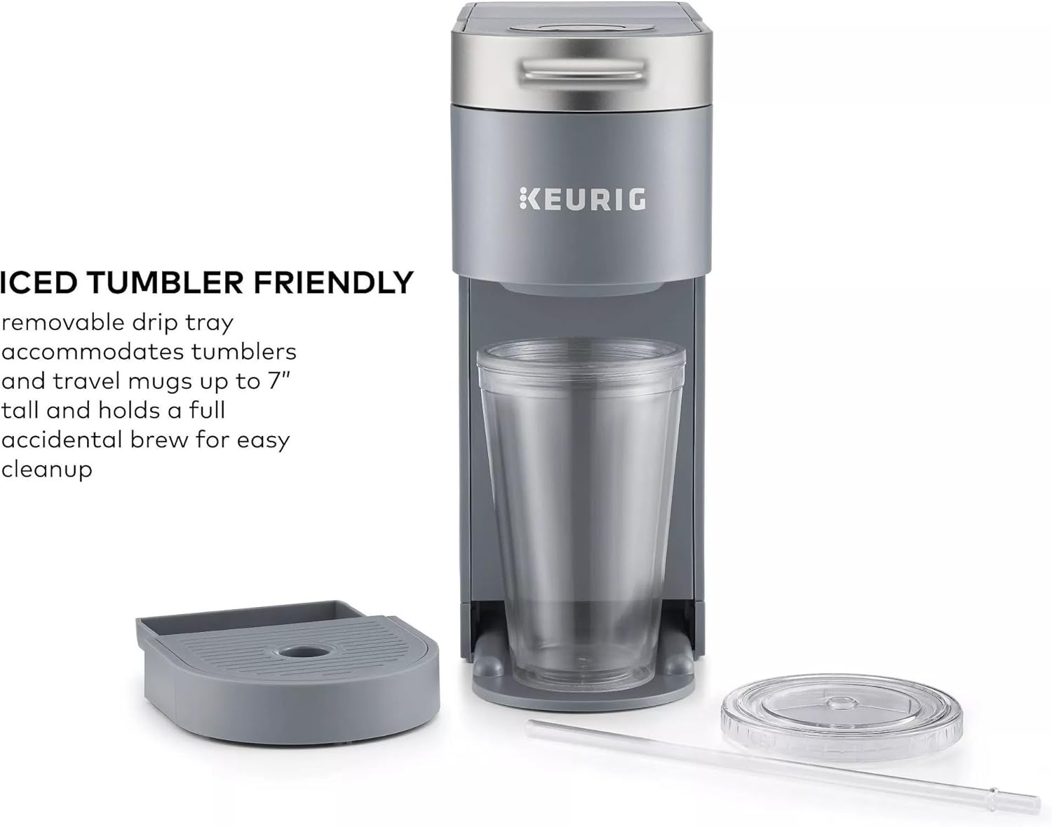 Keurig K-Iced Plus Single Serve Coffee Maker, Artic Gray - Certified Refurbished
