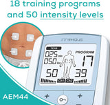 Innohaus TENS Unit Muscle Stimulator with 50 Intensity Levels for Pain Relief and Muscle Recovery, White - Refurbished