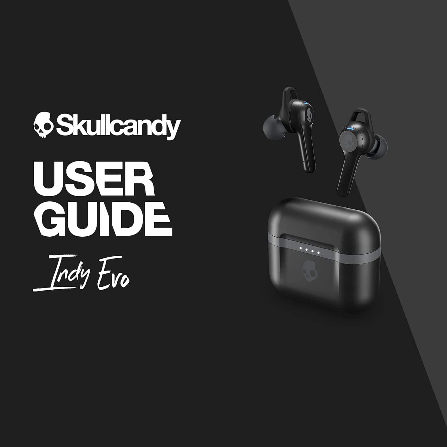 Skullcandy Indy Evo In-Ear Wireless Earbuds, 30 Hr Battery, Microphone, Works with iPhone Android and Bluetooth Devices, Black