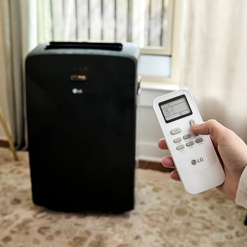 LG 8000 BTU DOE Smart Wi-Fi Portable Air Conditioner, 3-in-1, Cools 350 Sq Ft, Gray - Certified Refurbished