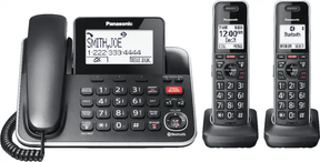 Panasonic Link2Cell DECT 6.0 Expandable Corded/Cordless Phone with Digital Answering System and Smart Call Blocker - Certified Refurbished