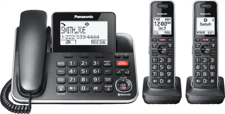 Panasonic Link2Cell DECT 6.0 Expandable Corded/Cordless Phone with Digital Answering System and Smart Call Blocker - Certified Refurbished