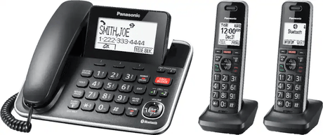 Panasonic Link2Cell DECT 6.0 Expandable Corded/Cordless Phone with Digital Answering System and Smart Call Blocker - Certified Refurbished