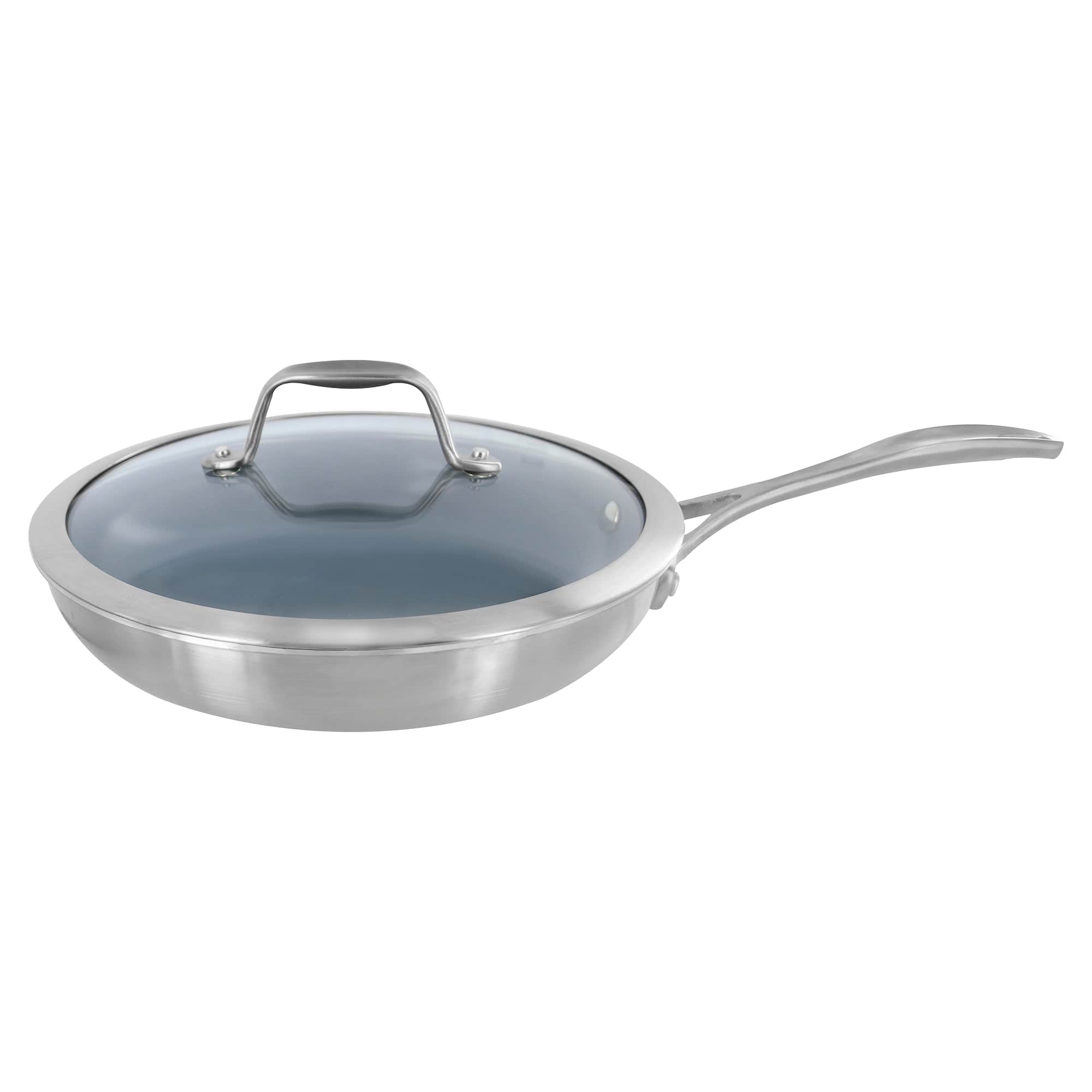 Zwilling Spirit 3-ply 9.5-inch Stainless Steel Ceramic Nonstick Fry Pan with Lid