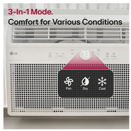 LG 10000 BTU 115V Window Air Conditioner, White
