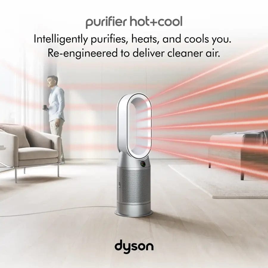 Dyson Air Purifier Hot+Cool HP07 Air Purifier, Heater and Fan, White/Silver