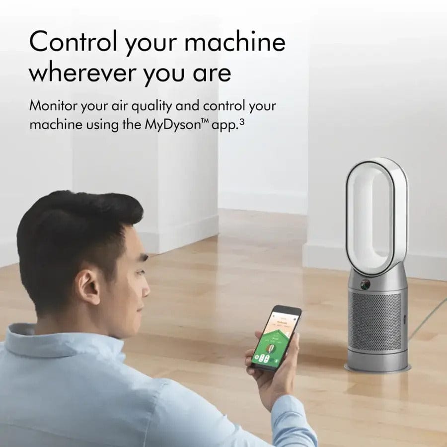Dyson Air Purifier Hot+Cool HP07 Air Purifier, Heater and Fan, White/Silver