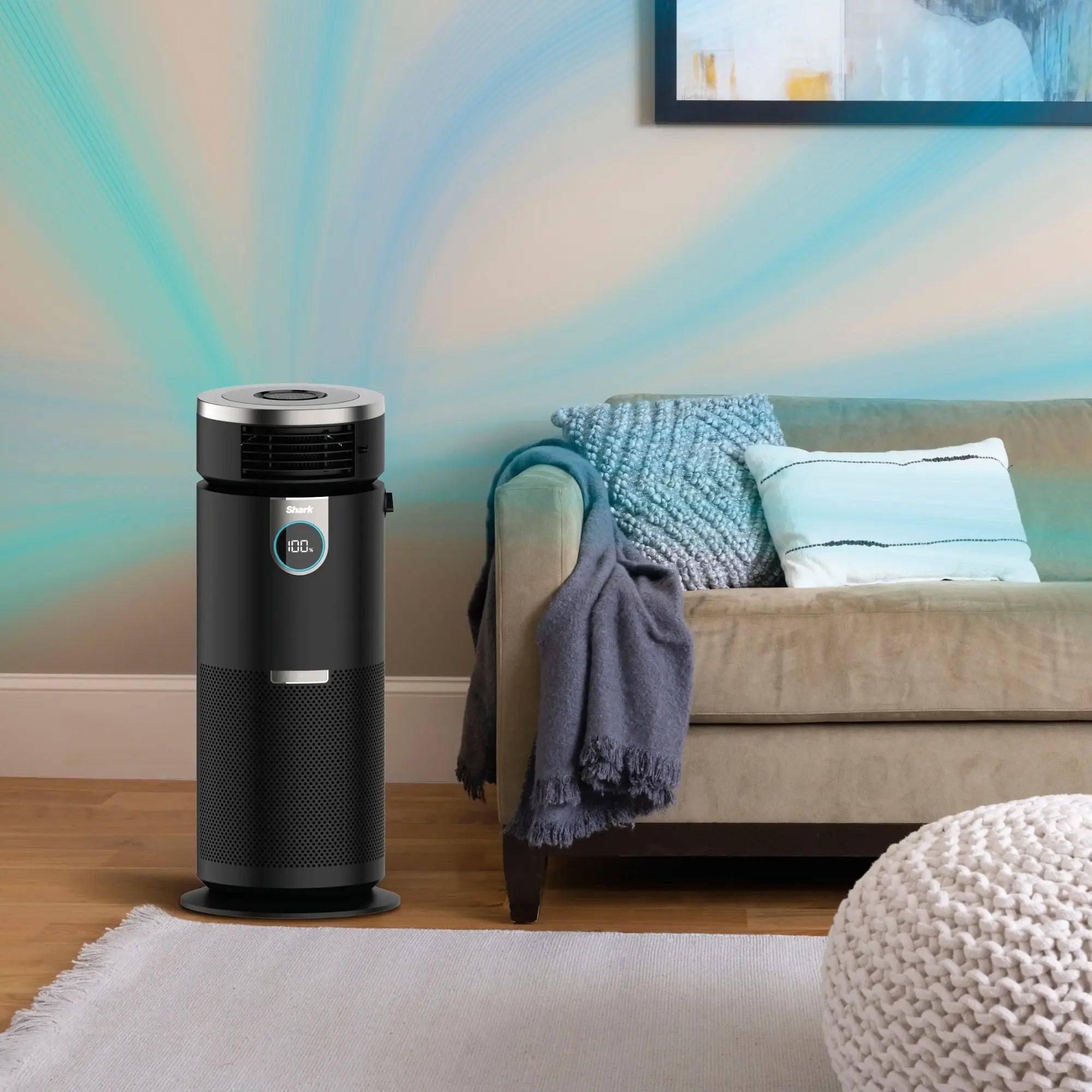 Shark 3-in-1 Max Air Purifier, Heater & Fan, 1000 Sq.Ft Space w/ NanoSeal HEPA, Clean Sense IQ, Odor Lock, Charcoal Grey - Certified Refurbished