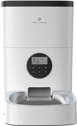 Petlibro Stainless Steel 4L Automatic Dog and Cat Feeder with Voice Recorder, White - Certified Refurbished