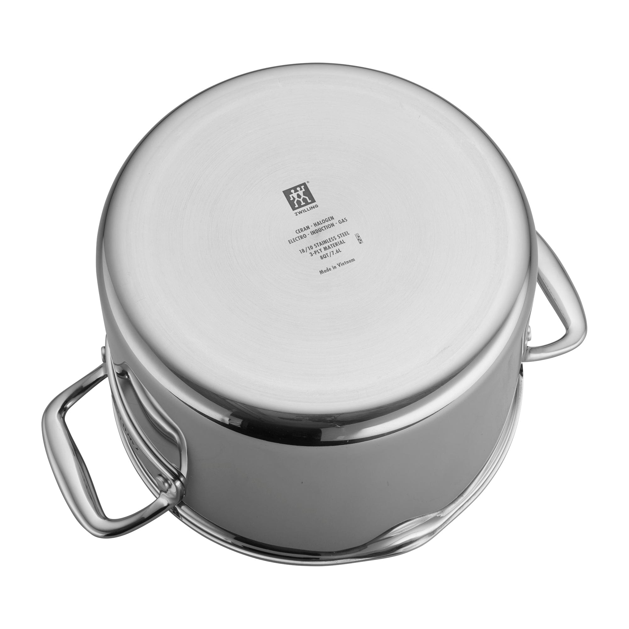 Zwilling Clad CFX 8-qt Stainless Steel Ceramic Nonstick Stock Pot