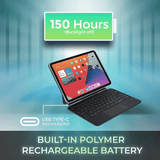 Adesso EasyTouch Folio 7010 Bluetooth Keyboard for iPad Pro 11 In. and iPad Air 10.9 In.